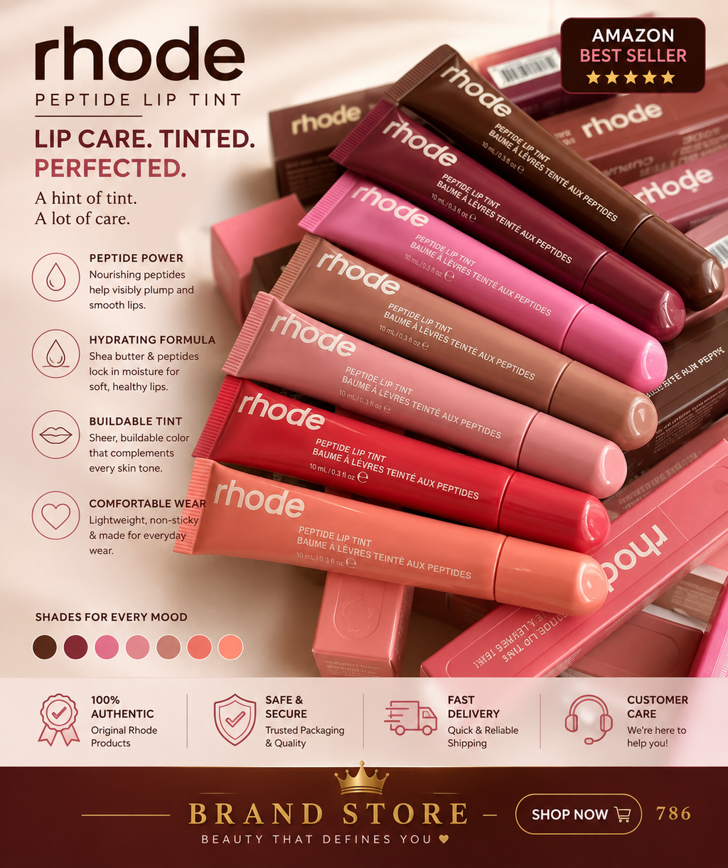 Rhode peptide liptint set