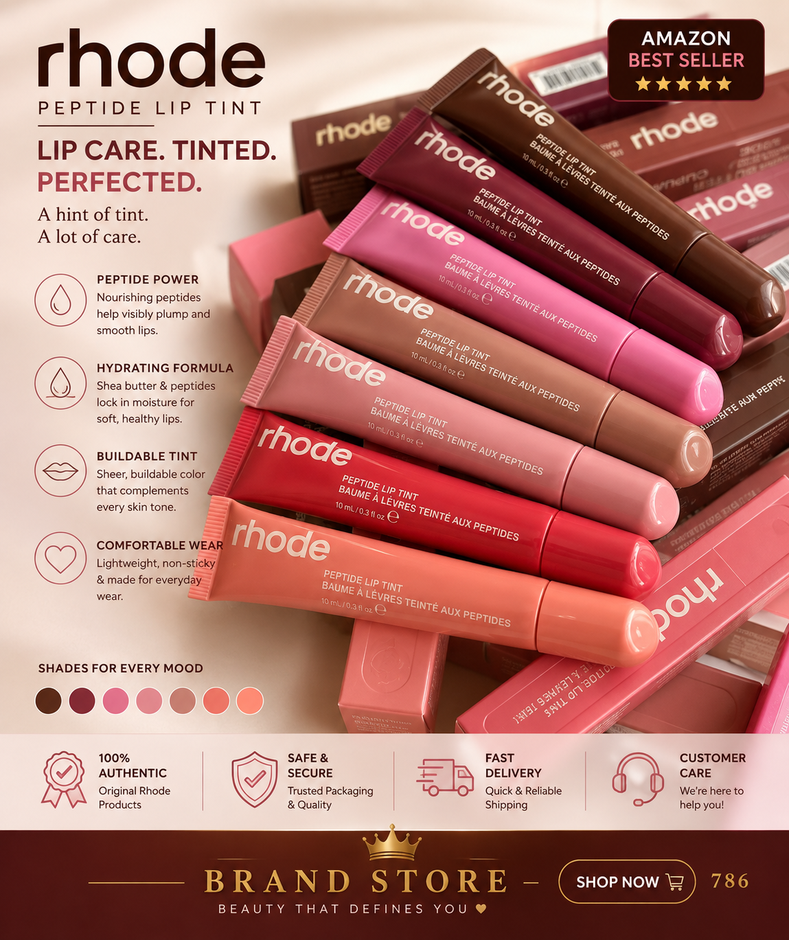 Rhode peptide liptint set