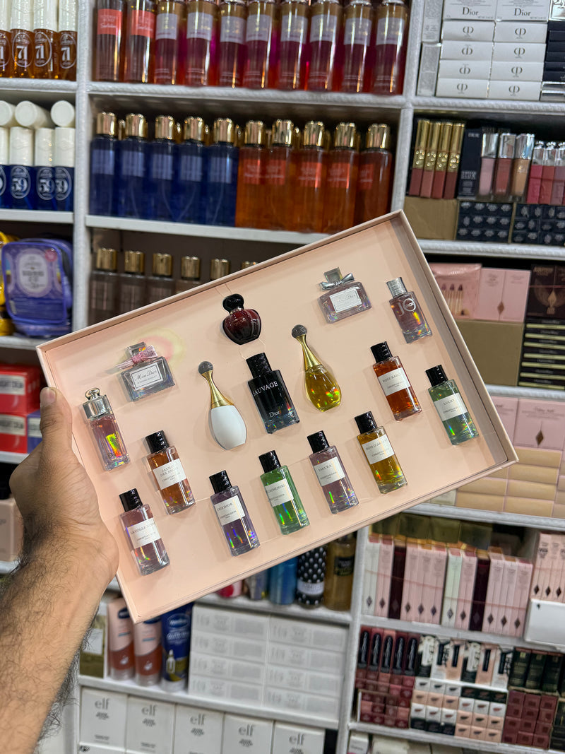 Dior 16in1 perfume gift set with bag