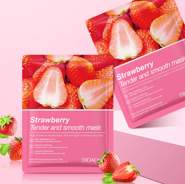 Bio Aqua Strawberry Tender and Smooth Face Sheet Mask
