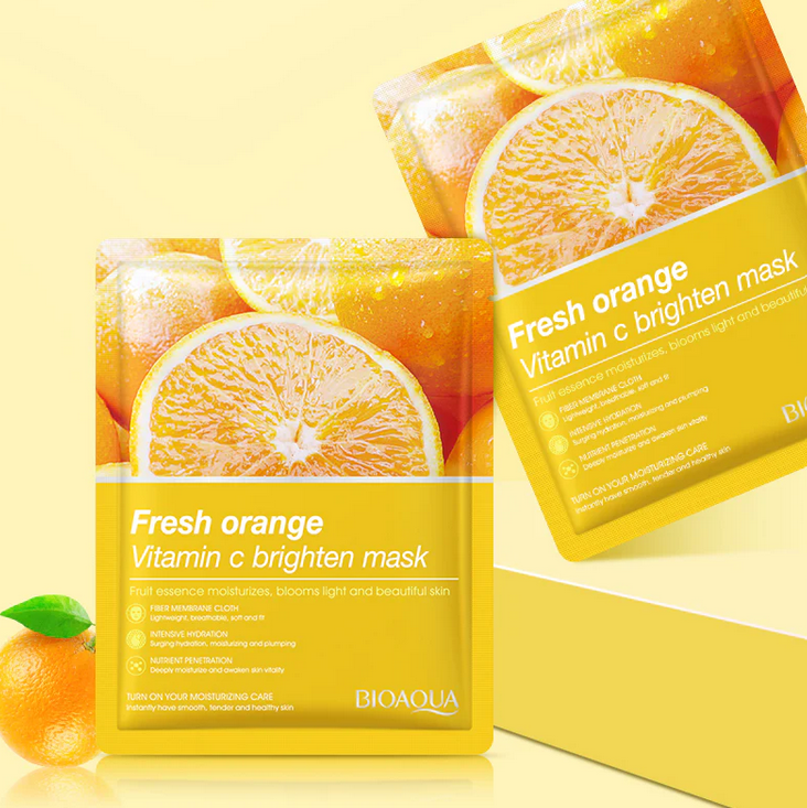 Bio Aqua Fresh Orange Vitamin C Brighten Face Sheet Mask