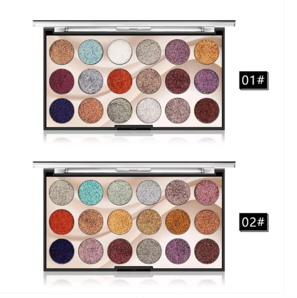 Miss Rose 18 Color Glitter Eyeshadow Palette