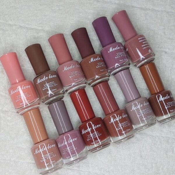 Set of 12 Nude Nail Paints - 25ML
