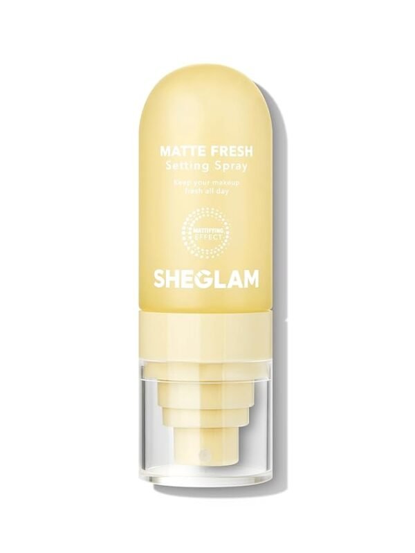 Sheglam matte fresh setting spray ultra matte liquid - to - powder long lasting makeuo yellow
