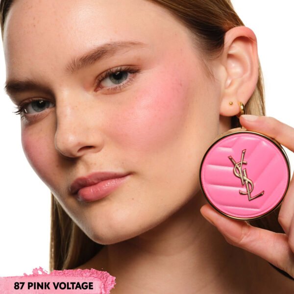 Ysl-make me blush 24h buildable blurring powder blush (pink voltage-cool vibrant pink)
